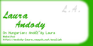 laura andody business card